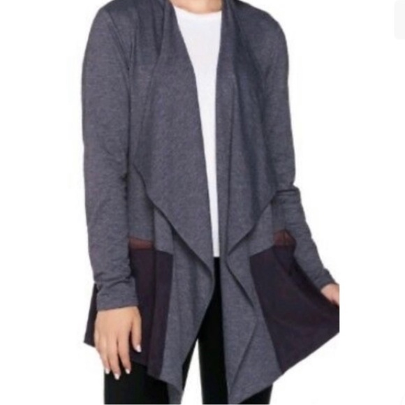 LOGO Lori Goldstein Cardigan French Terry A281027 size 1X B15 - Picture 1 of 6